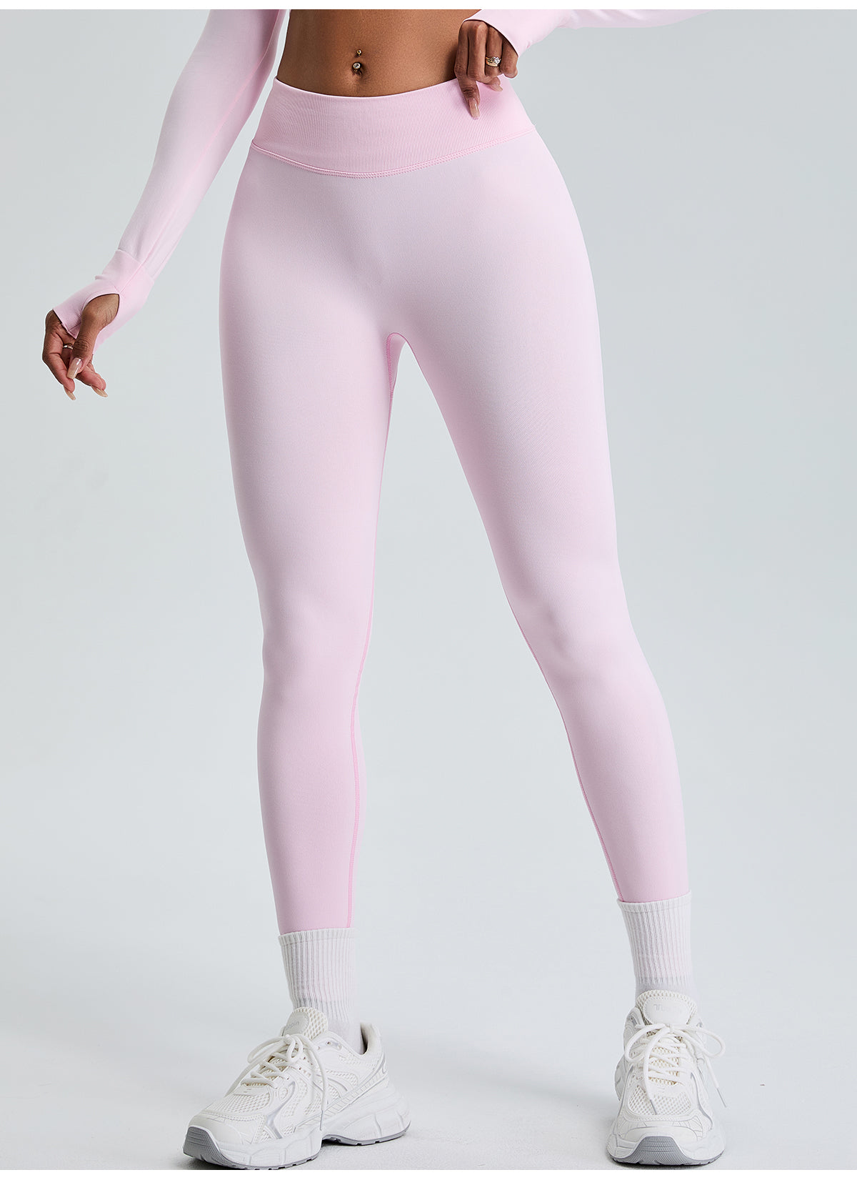 Seamless High Waist Hip Lifting Yoga Pants Leggings Pink