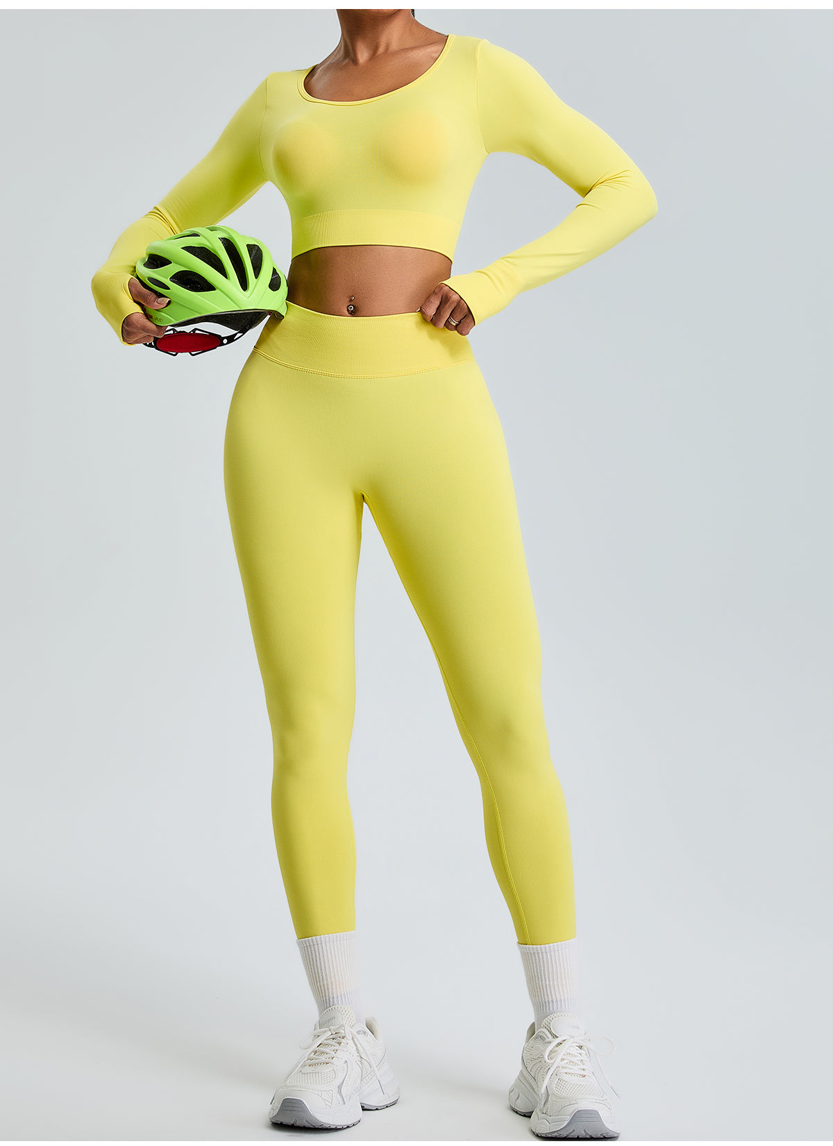 Seamless High Waist Hip Lifting Yoga Pants Leggings Yellow