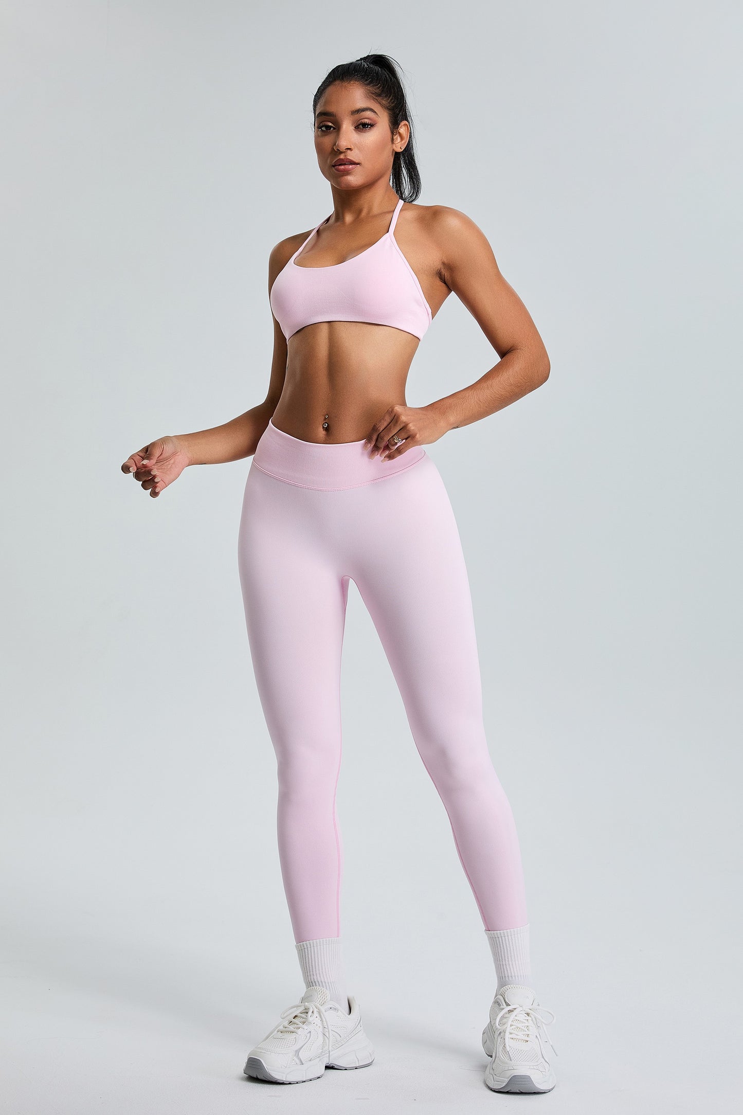 Seamless High Waist Hip Lifting Yoga Pants Leggings Pink