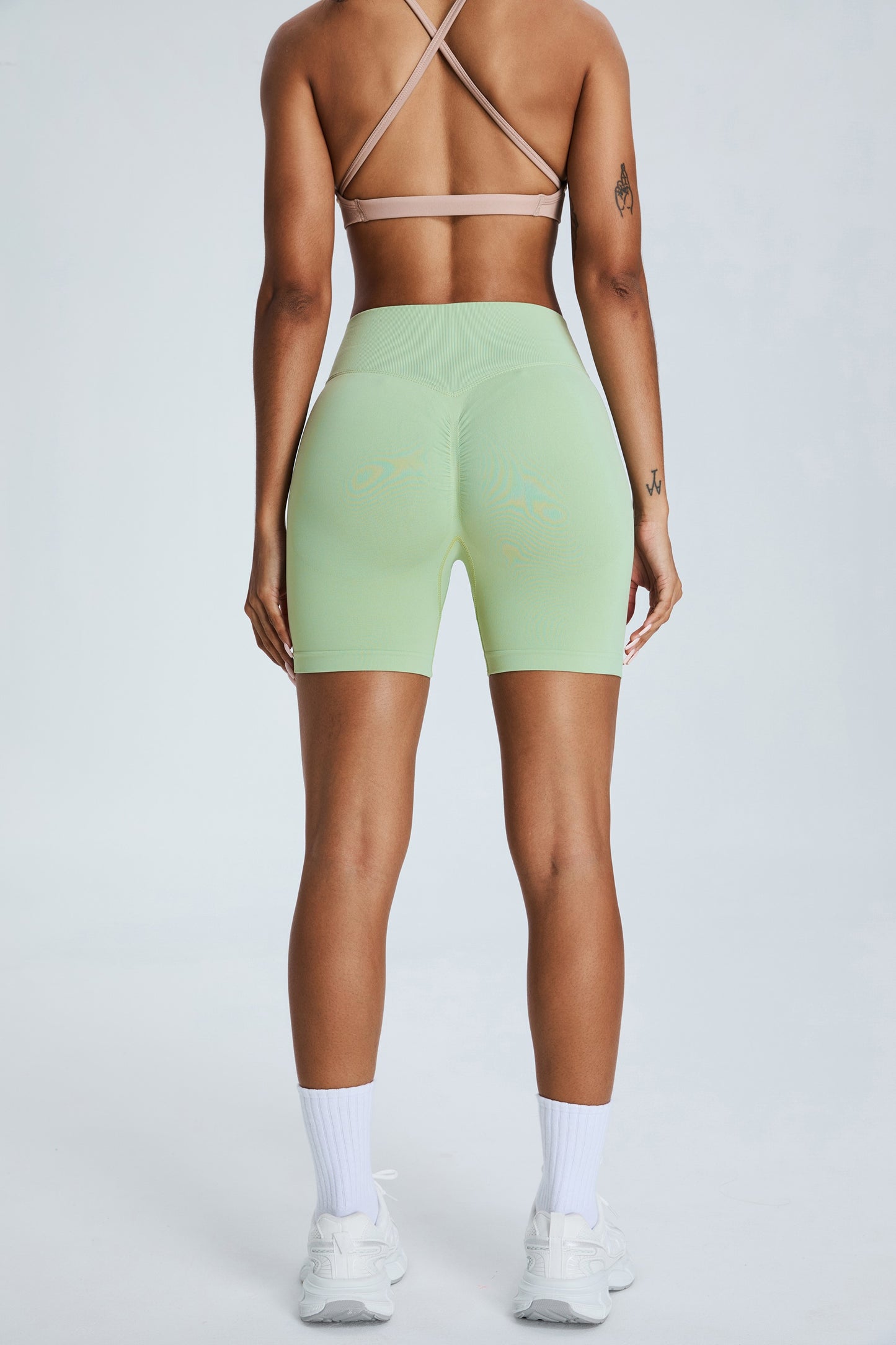 Seamless Yoga Shorts Hip Lifting Shorts Mint Green