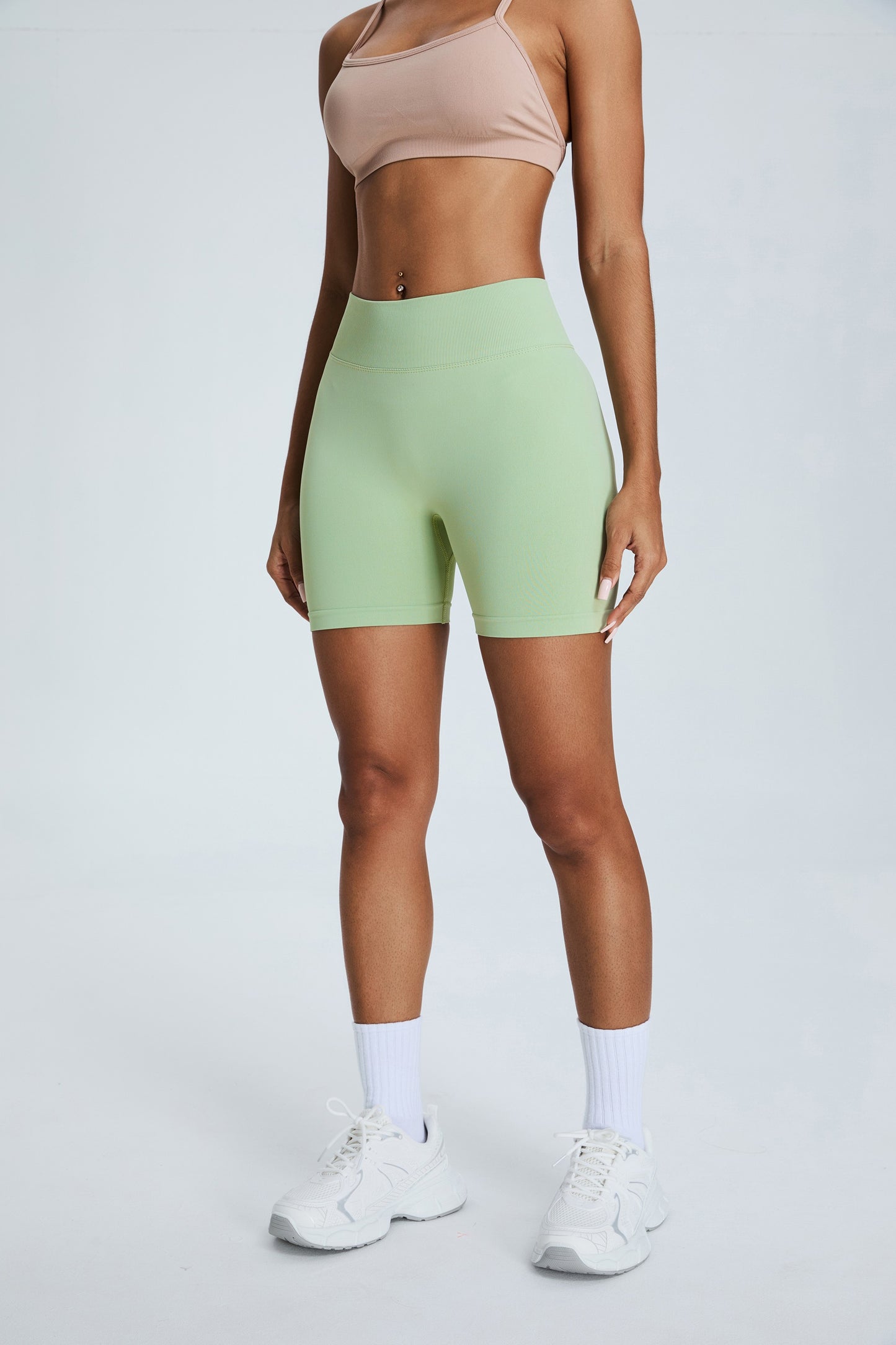 Seamless Yoga Shorts Hip Lifting Shorts Mint Green
