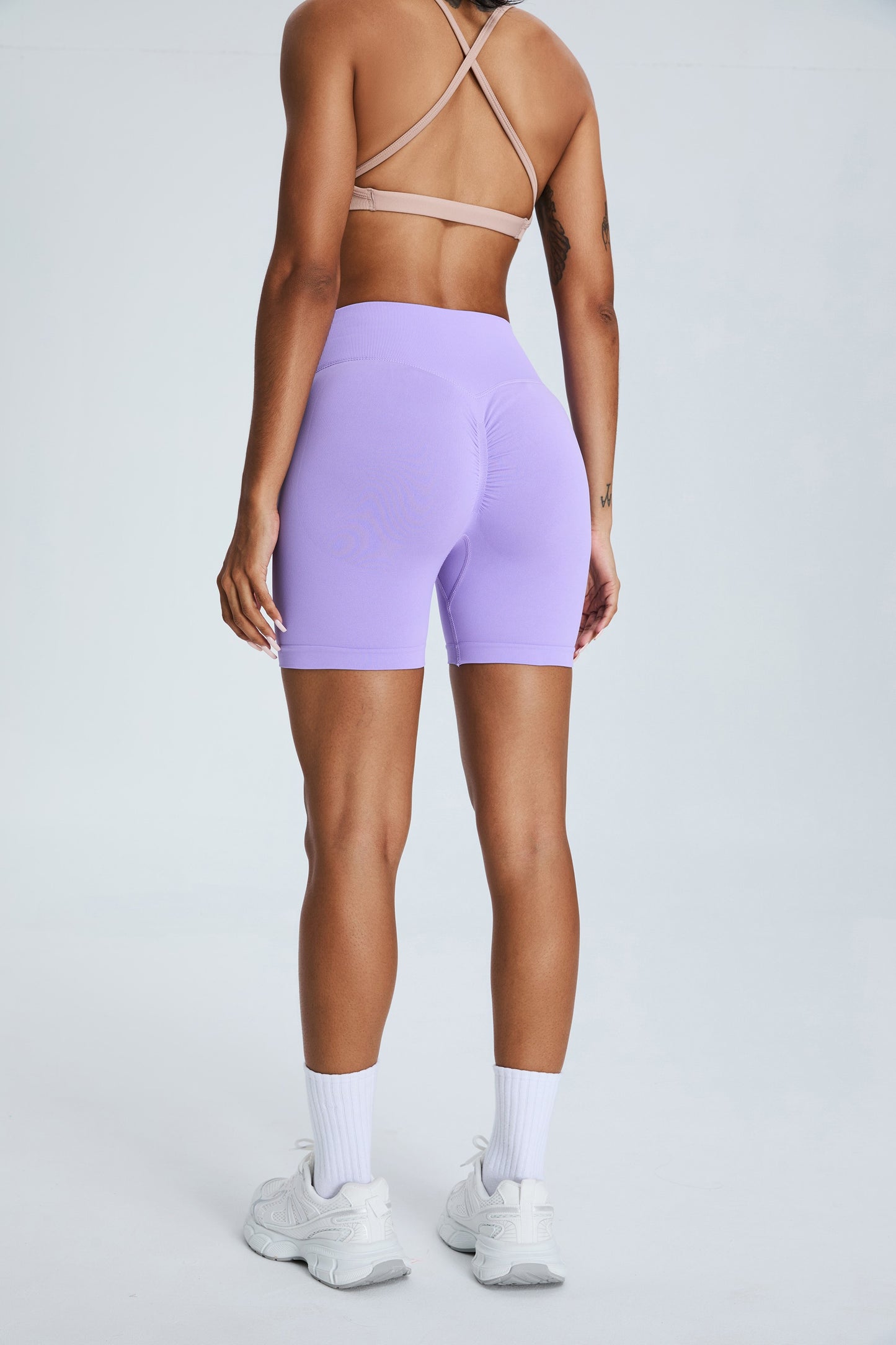 Seamless Yoga Shorts Hip Lifting Shorts Purple
