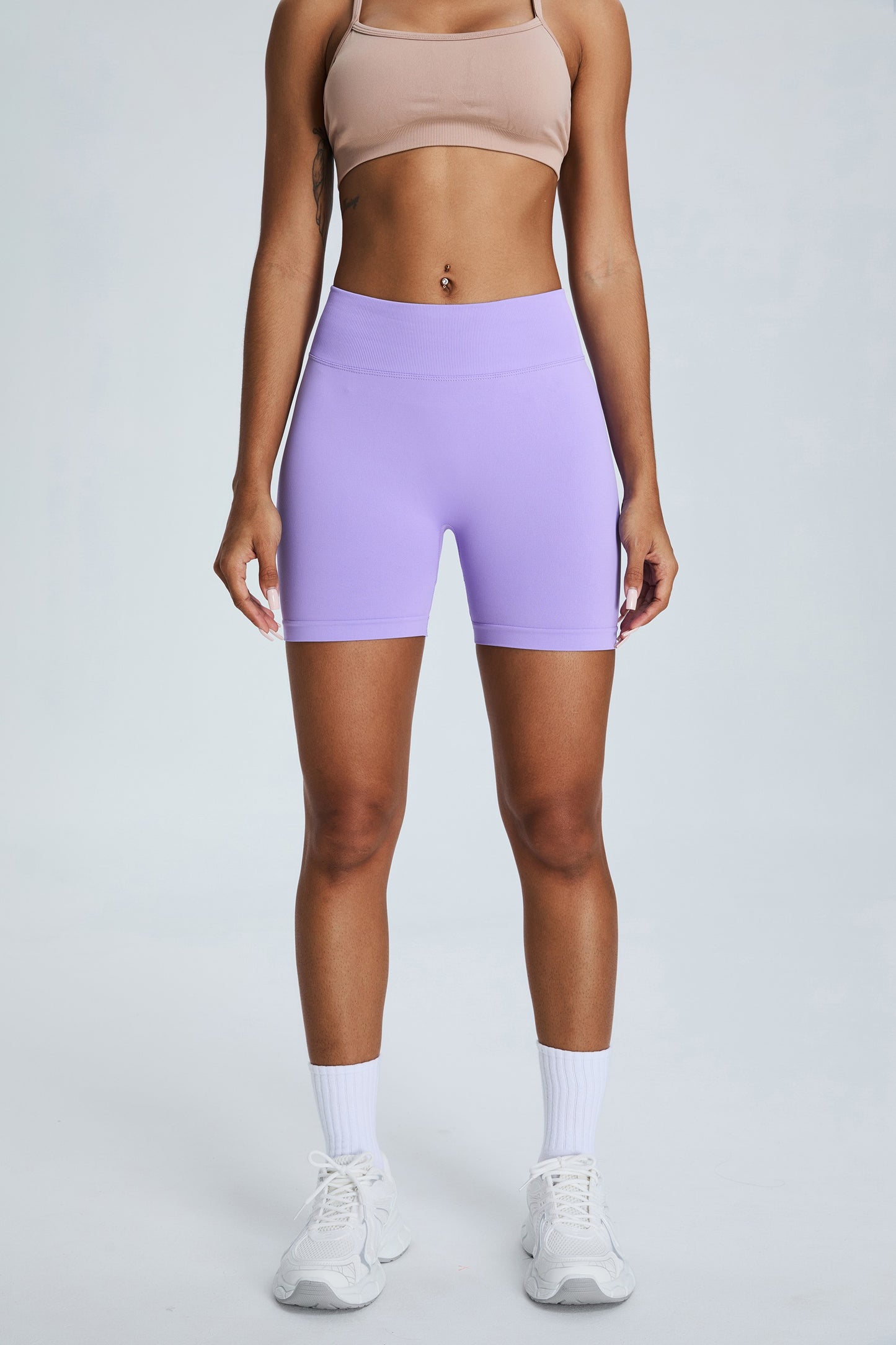 Seamless Yoga Shorts Hip Lifting Shorts Purple