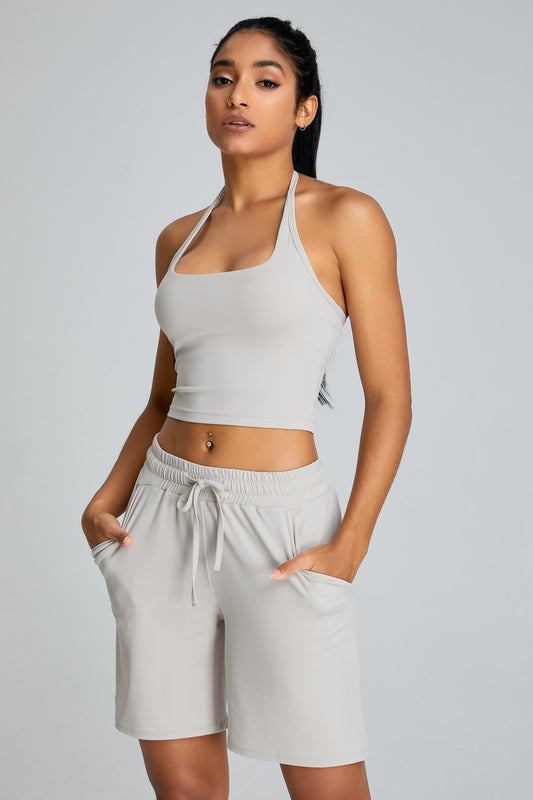 Neck Hanging Yoga Sports Vests White
