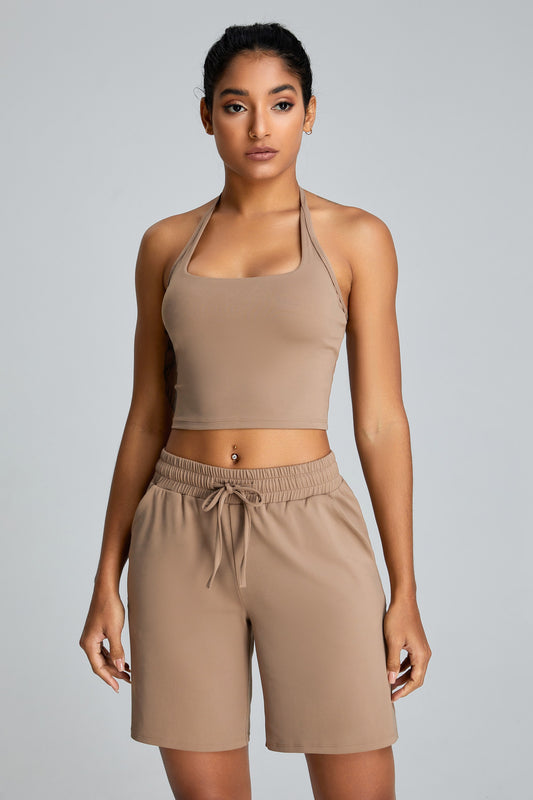 Neck Hanging Yoga Sports Vests Coffee